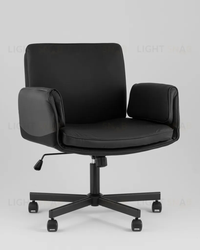 Кресло офисное TopChairs Foldo с откидными подлокотниками черное УТ000042107