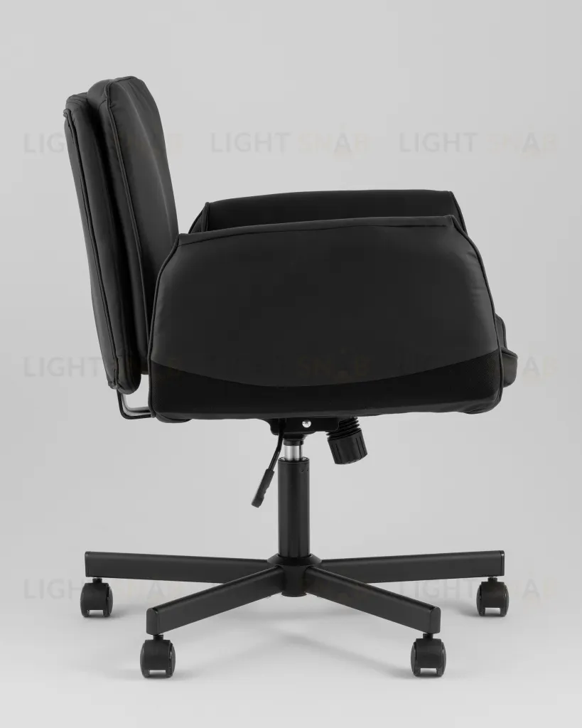 Кресло офисное TopChairs Foldo с откидными подлокотниками черное УТ000042107