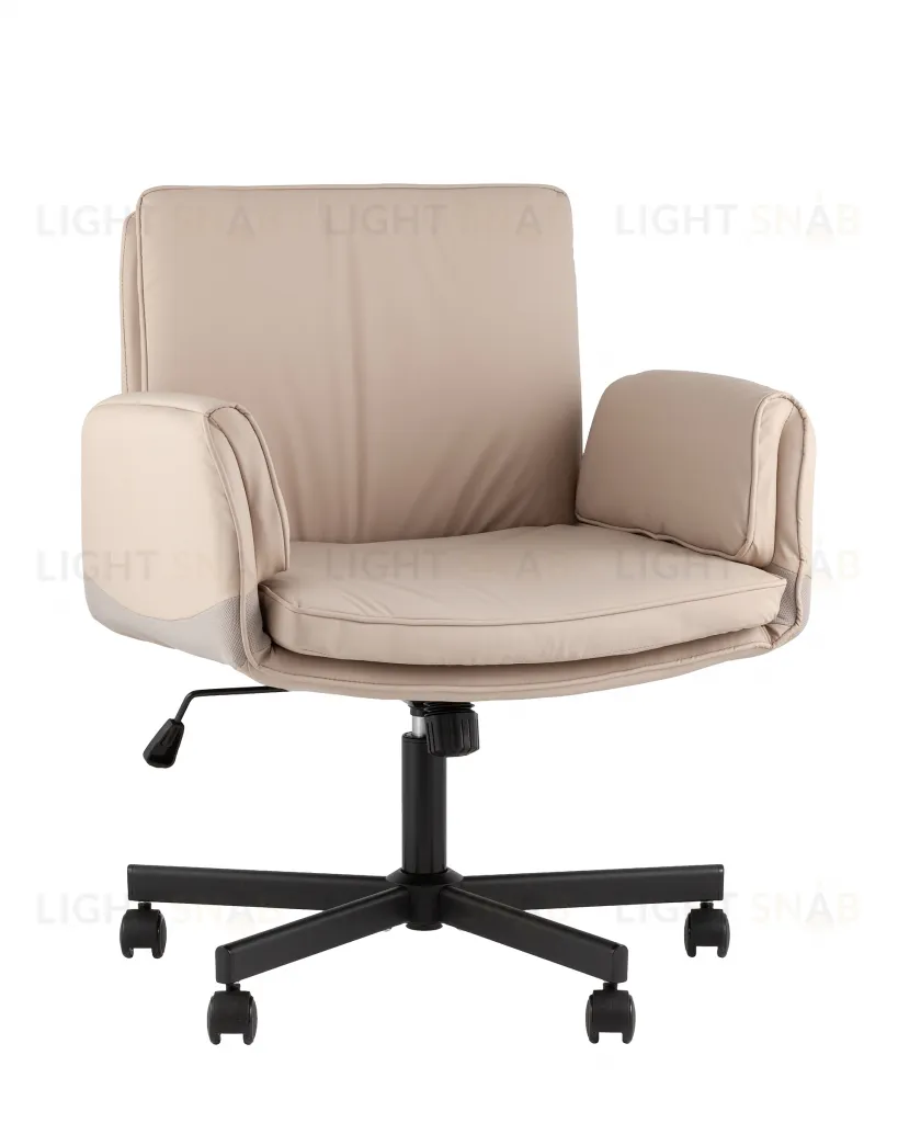 Кресло офисное TopChairs Foldo с откидными подлокотниками бежевое УТ000042106