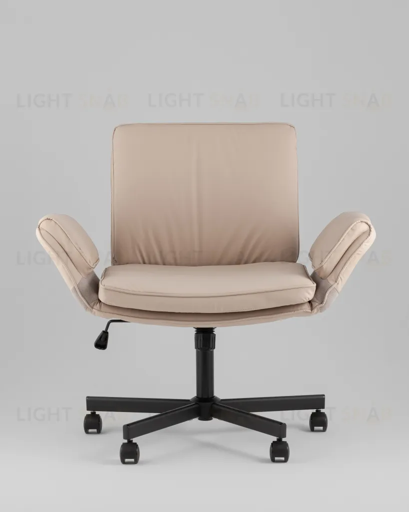 Кресло офисное TopChairs Foldo с откидными подлокотниками бежевое УТ000042106