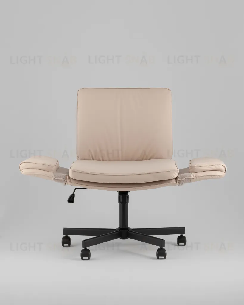 Кресло офисное TopChairs Foldo с откидными подлокотниками бежевое УТ000042106