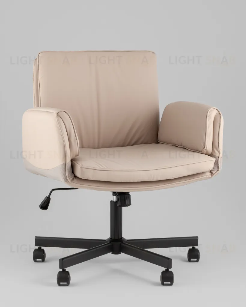 Кресло офисное TopChairs Foldo с откидными подлокотниками бежевое УТ000042106