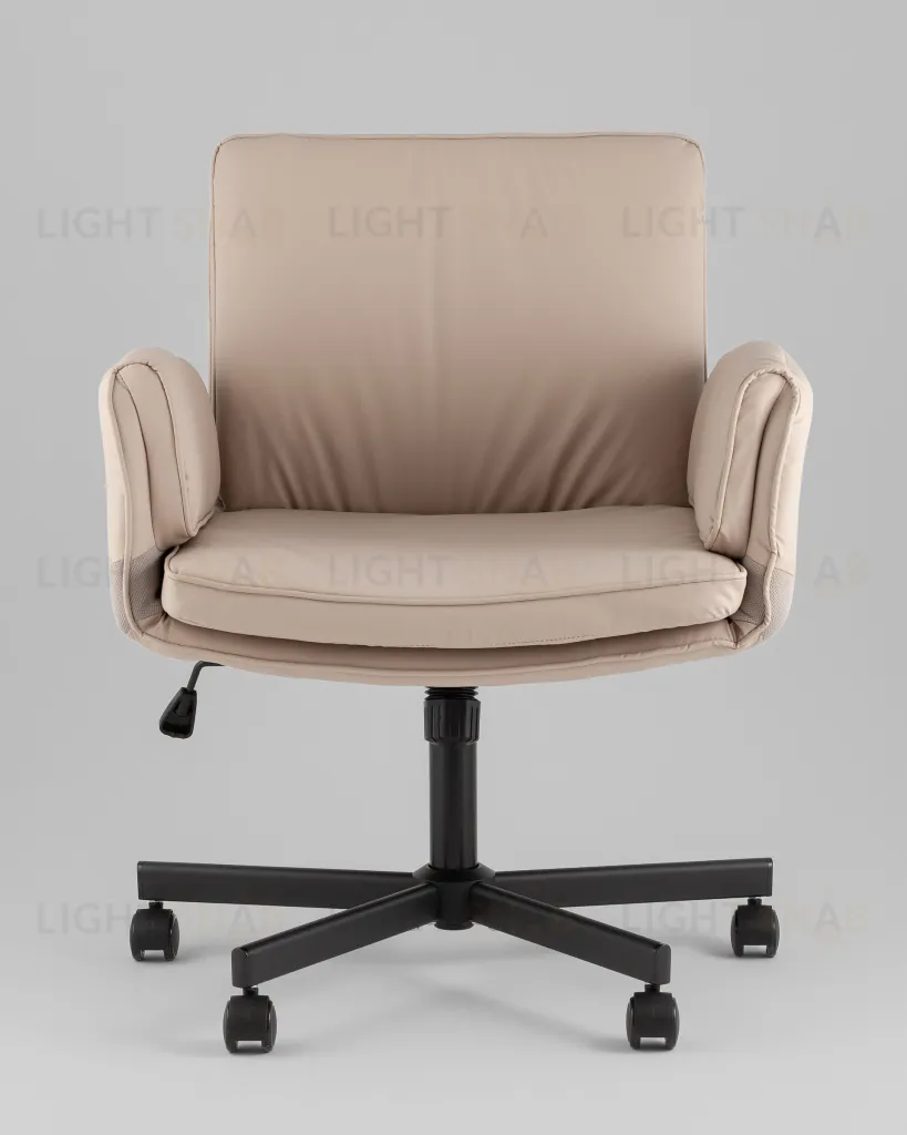 Кресло офисное TopChairs Foldo с откидными подлокотниками бежевое УТ000042106