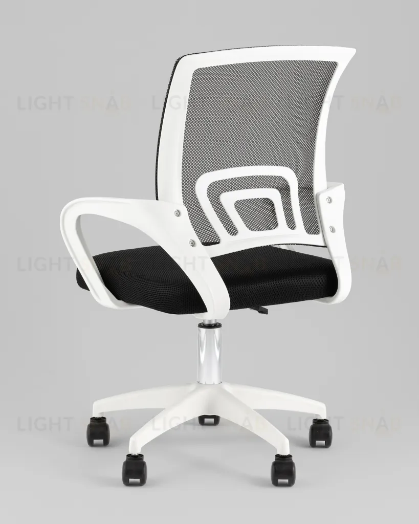 Кресло офисное TopChairs Simple SN черный пластик белый УТ000042082