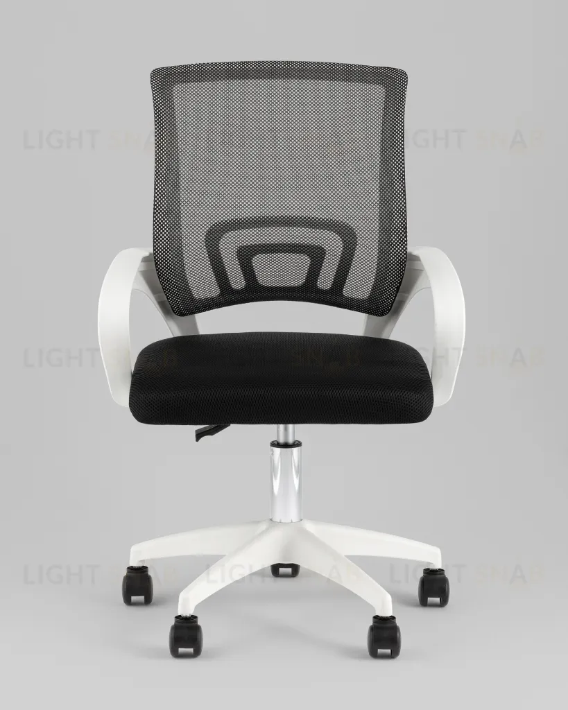 Кресло офисное TopChairs Simple SN черный пластик белый УТ000042082