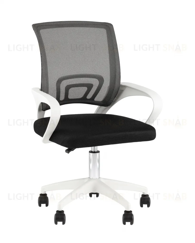 Кресло офисное TopChairs Simple SN черный пластик белый УТ000042082