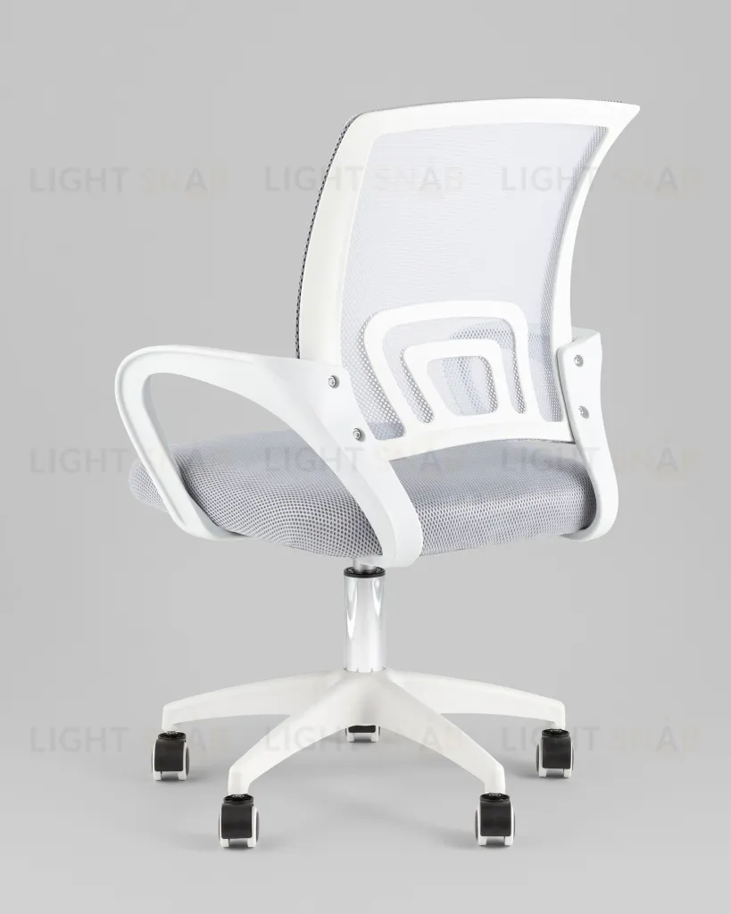 Кресло офисное TopChairs Simple SN серый пластик белый УТ000042081