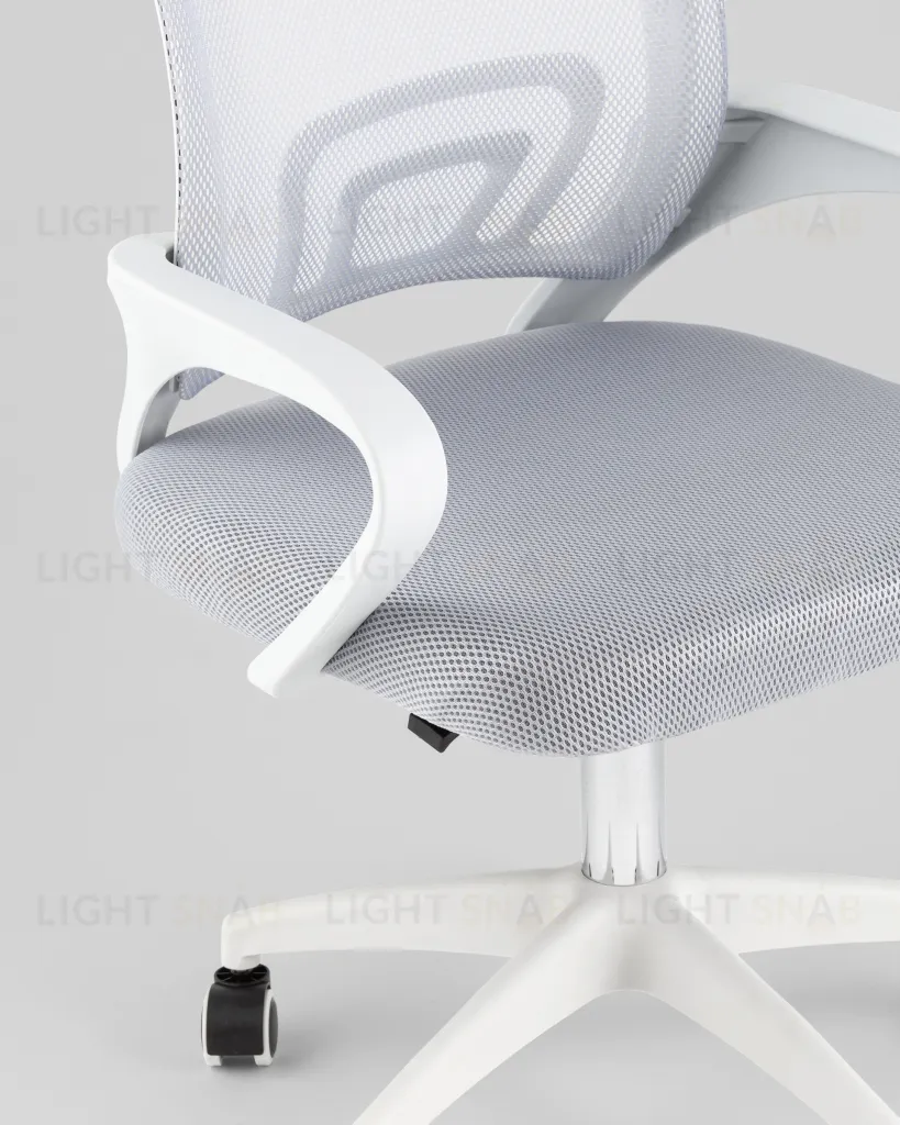 Кресло офисное TopChairs Simple SN серый пластик белый УТ000042081