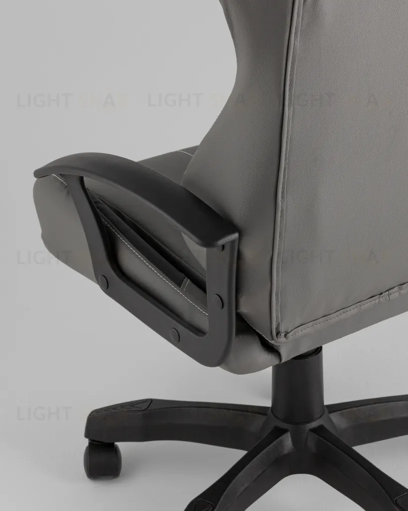 Кресло спортивное TopChairs Wyvern серо-черный УТ000039485