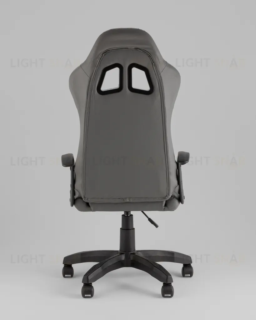 Кресло спортивное TopChairs Wyvern серо-черный УТ000039485