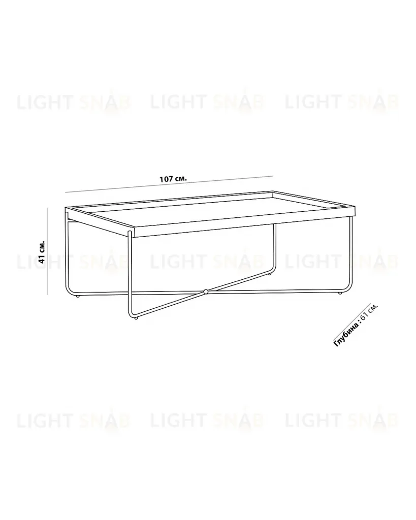 Прямоугольный журнальный стол "Рентон" LHFCT061123SH