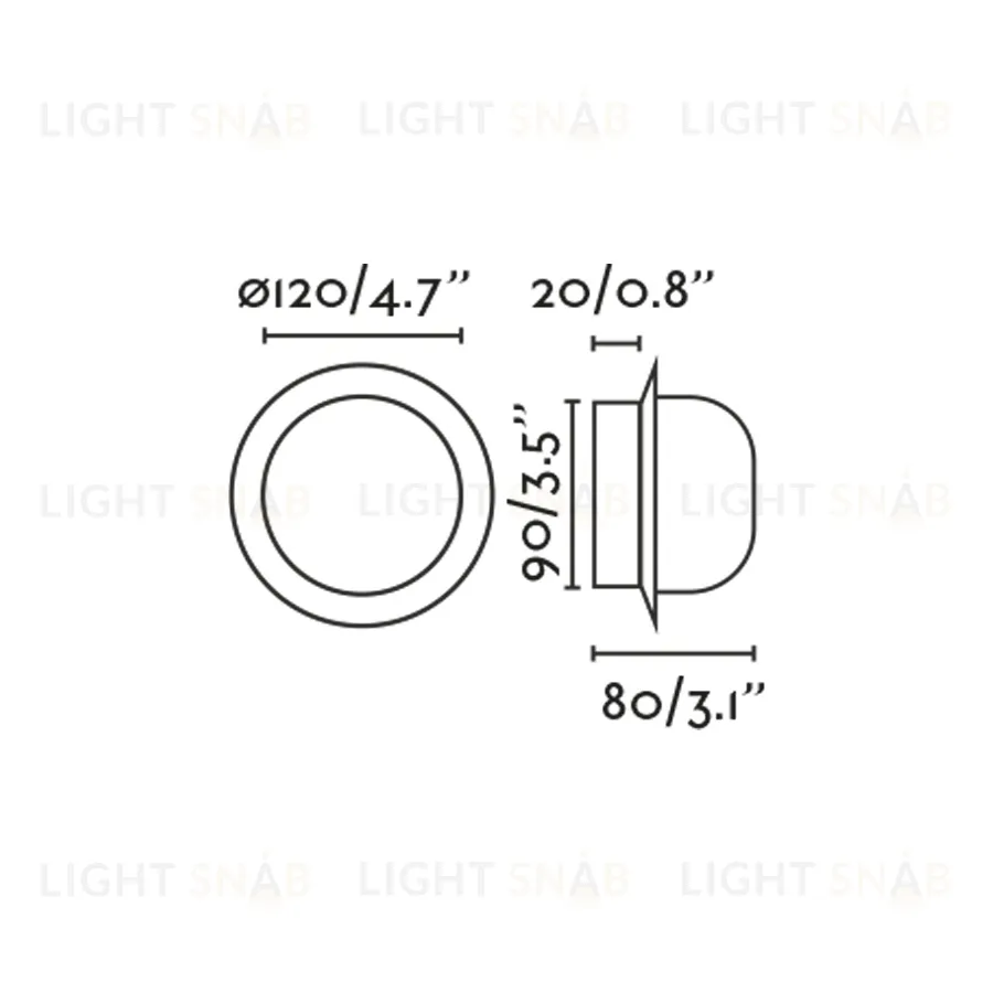 Настенный/потолочный светильник May синий LED 4W 2700K 119346