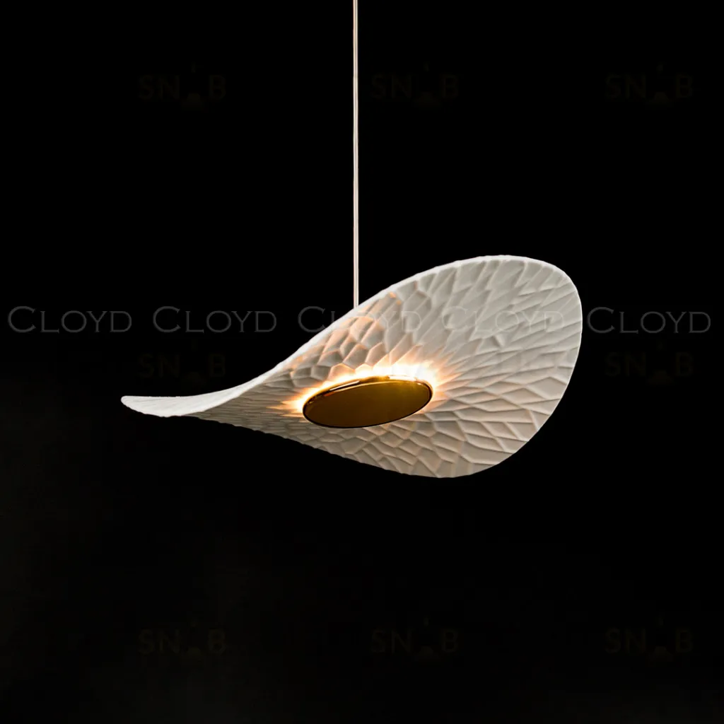  Подвесной светильник Cloyd FLOPPY P1 / Ø20 см - керамика - золото (арт.12501)  12501