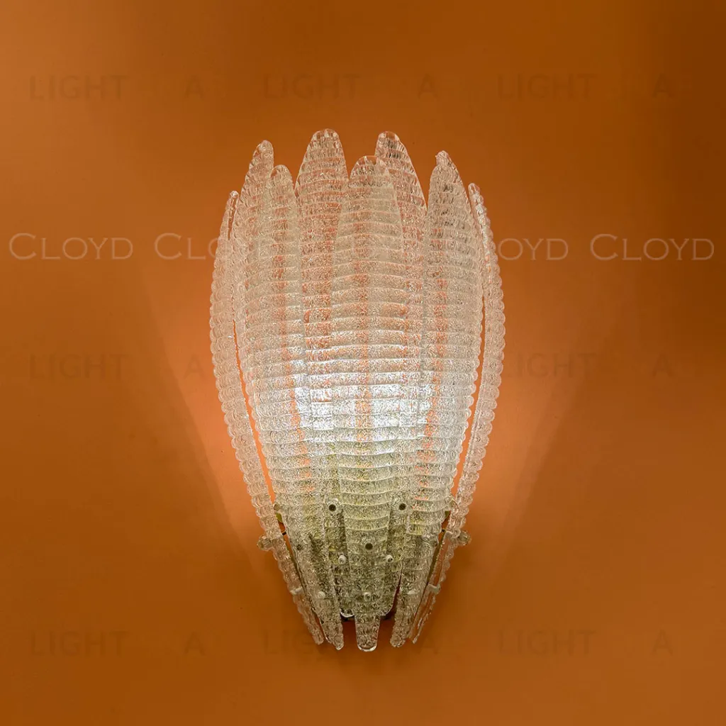  Бра Cloyd FERNAN-A W2 / выс. 42 см - латунь - белое стекло (арт.20475)  20475