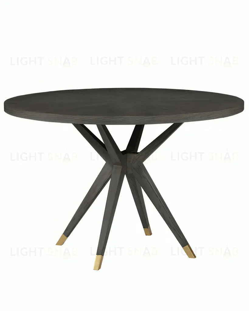 Черный обеденный стол из дуба "Изабелла" LHFDT1196HLN black oak