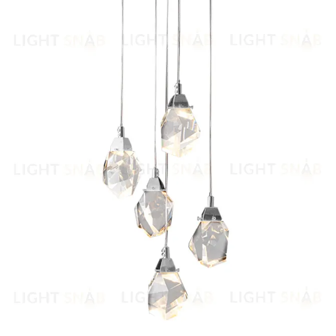 Подвесной светильник Crystal rock 5 chrome OM820083-5C (MD-020B-5 chrome)