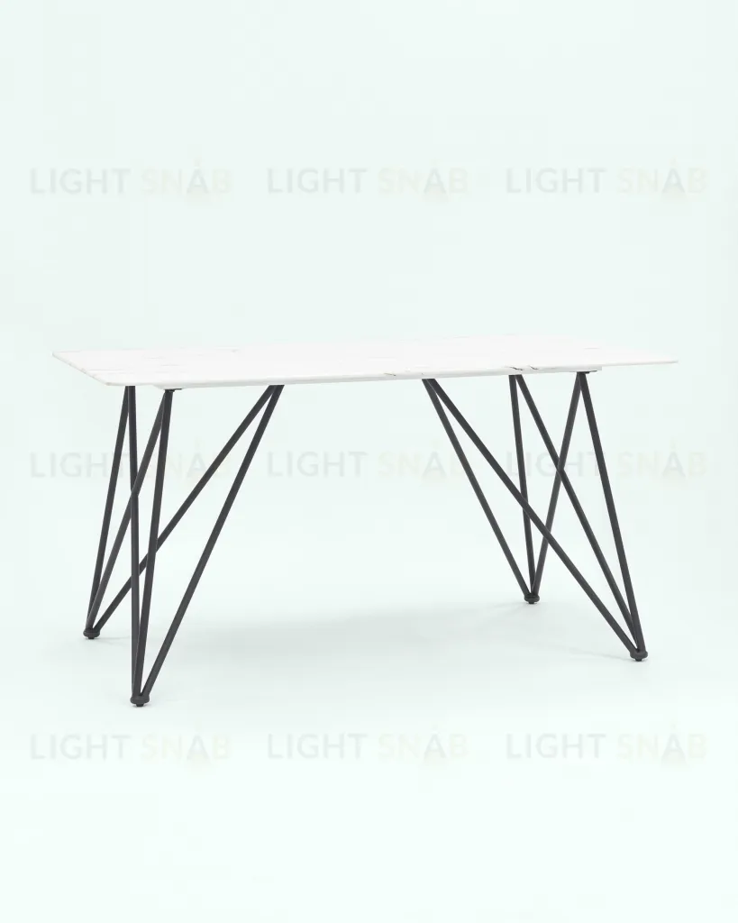 Стол обеденный Сакраменто 140*90 белый стеклянный УТ000002669