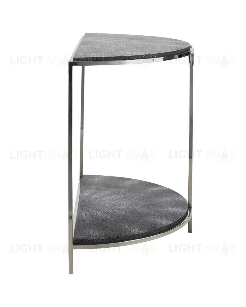 Серая полукруглая консоль "Мэгги" LHFCT396CS/DPO light charcoal