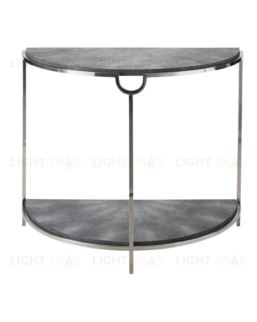 Серая полукруглая консоль "Мэгги" LHFCT396CS/DPO light charcoal