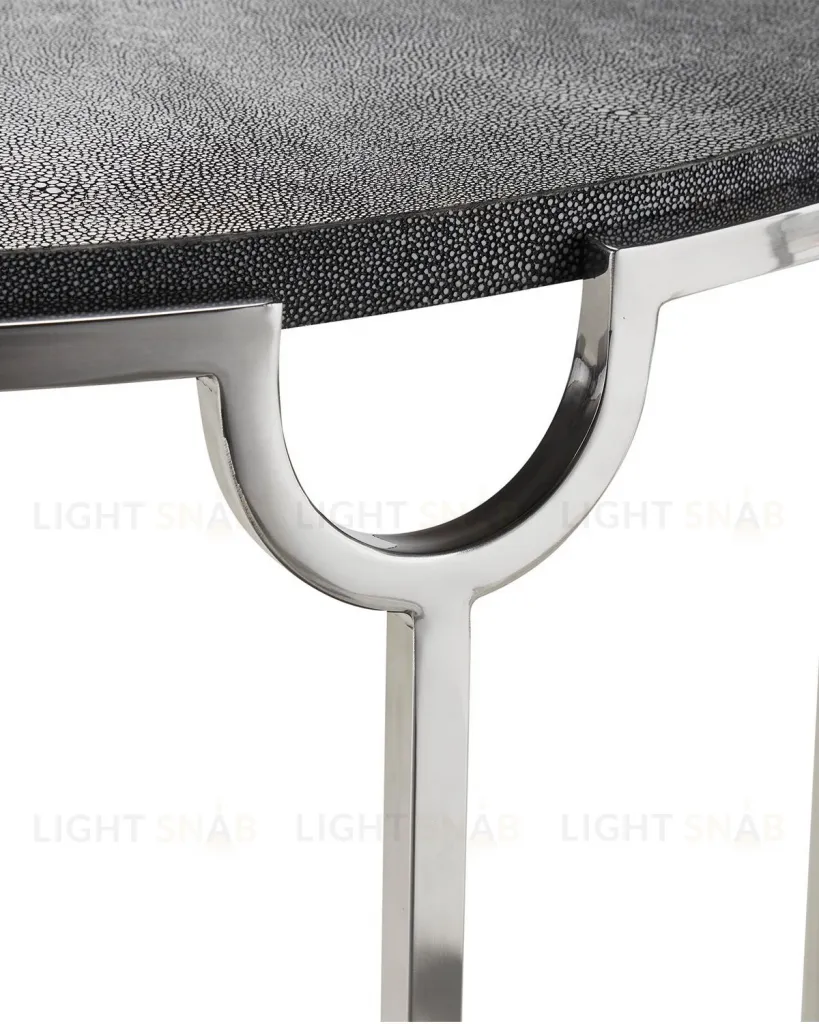 Серая полукруглая консоль "Мэгги" LHFCT396CS/DPO light charcoal