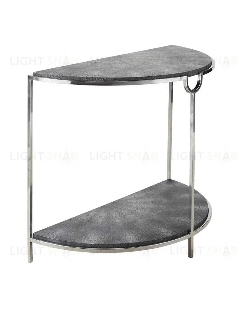 Серая полукруглая консоль "Мэгги" LHFCT396CS/DPO light charcoal