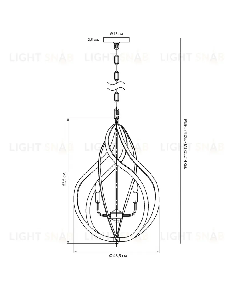 Серебряная люстра "Оуэн" JJ10798-5DB