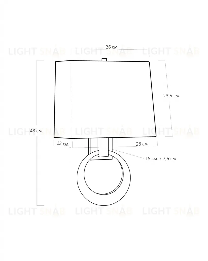 Серебряное бра "Эббот" JJ10619-1TB