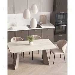 Стол обеденный Eliora 160-240*90 см серая керамика УТ000040862