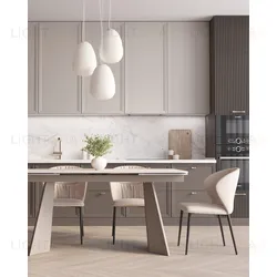 Стол обеденный Eliora 160-240*90 см серая керамика УТ000040862