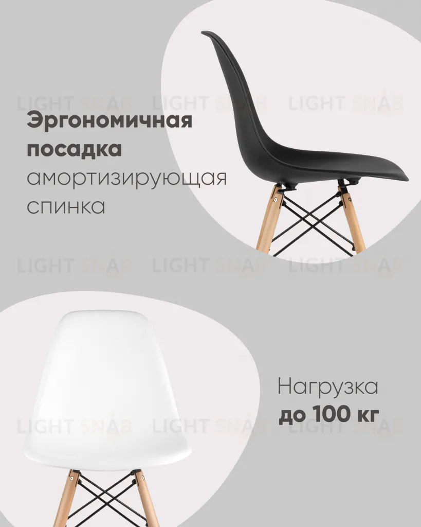 Стул Eames Style DSW голубой (разборный каркас) УТ000037589