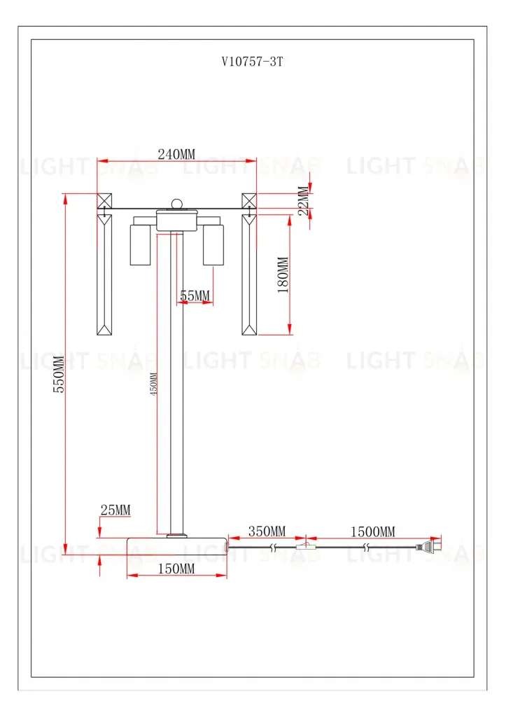 Лампа настольная Moderli V10757-3T Levi УТ000037846
