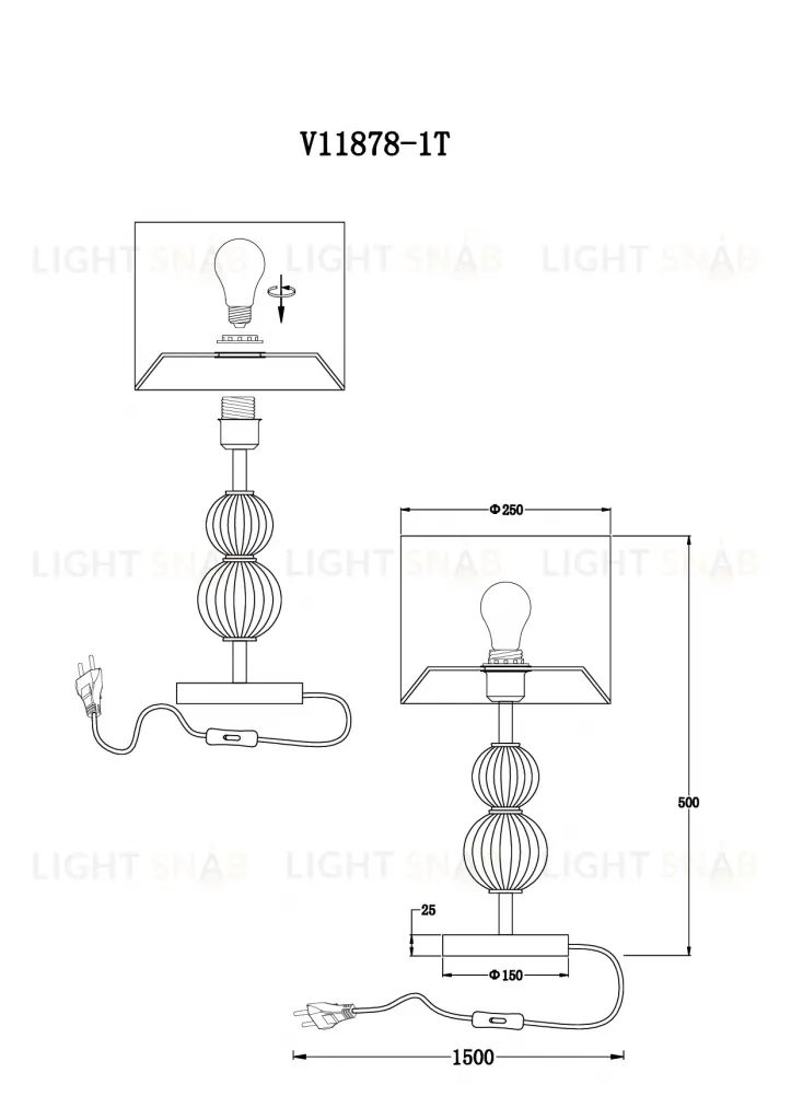 Лампа настольная Moderli V11878-1T Brumi УТ000041797