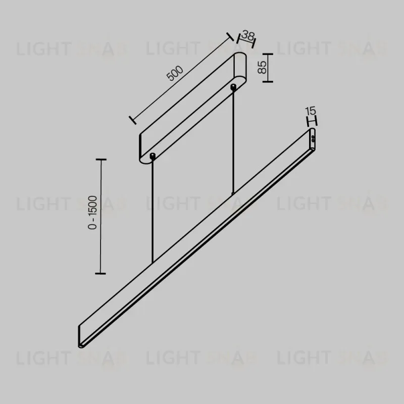 Линейный светильник Maytoni P109PL-36W2.7-6K-BS 