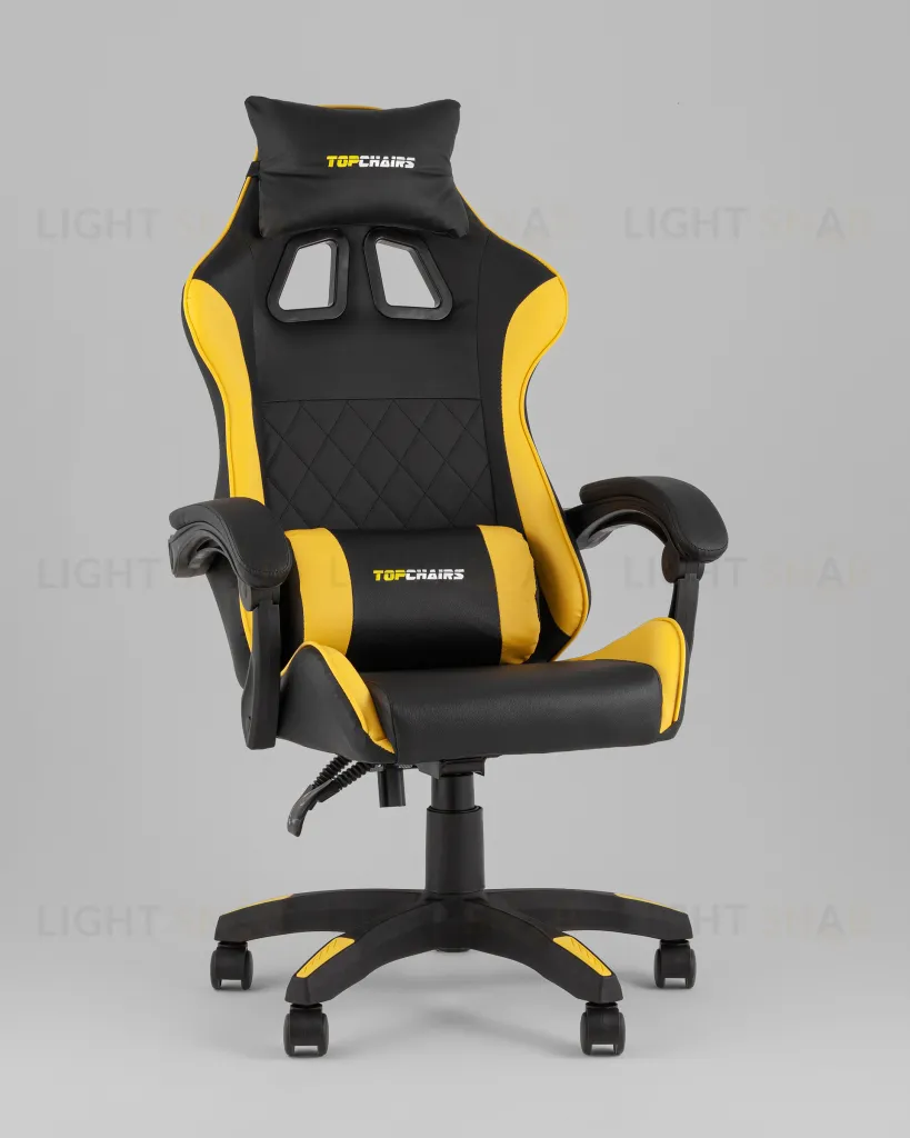 Кресло спортивное TopChairs MG-7043 черно-жёлтый УТ000042699