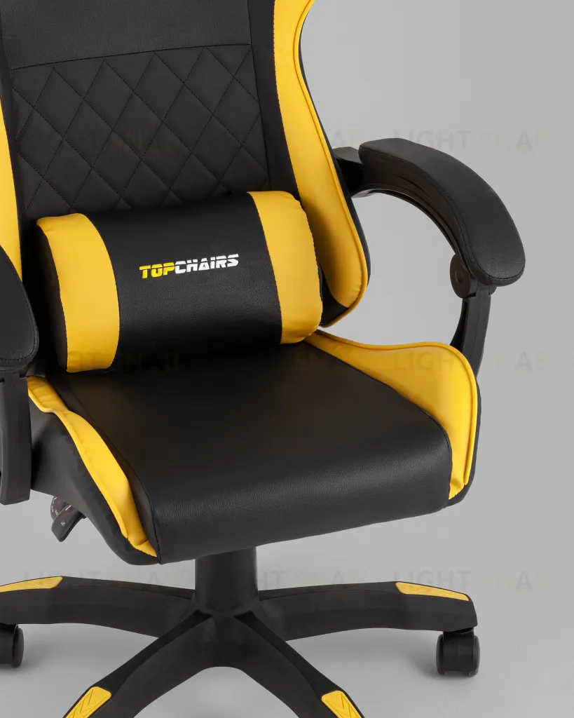 Кресло спортивное TopChairs MG-7043 черно-жёлтый УТ000042699