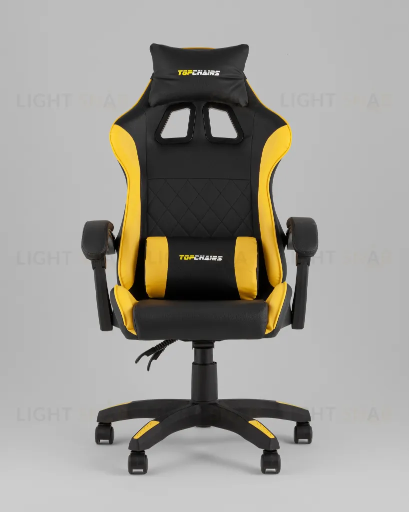 Кресло спортивное TopChairs MG-7043 черно-жёлтый УТ000042699