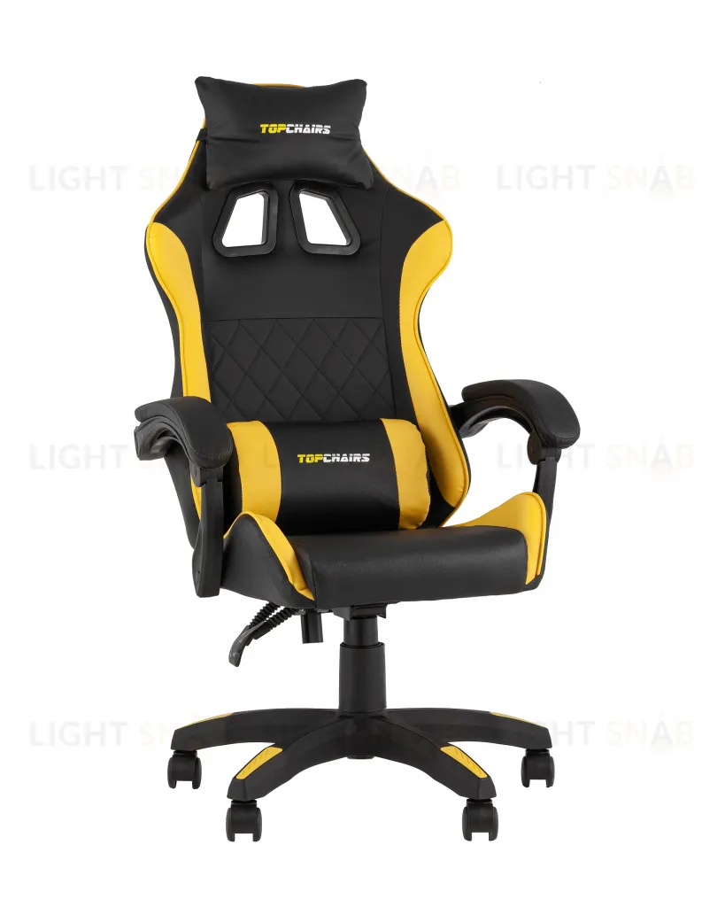 Кресло спортивное TopChairs MG-7043 черно-жёлтый УТ000042699