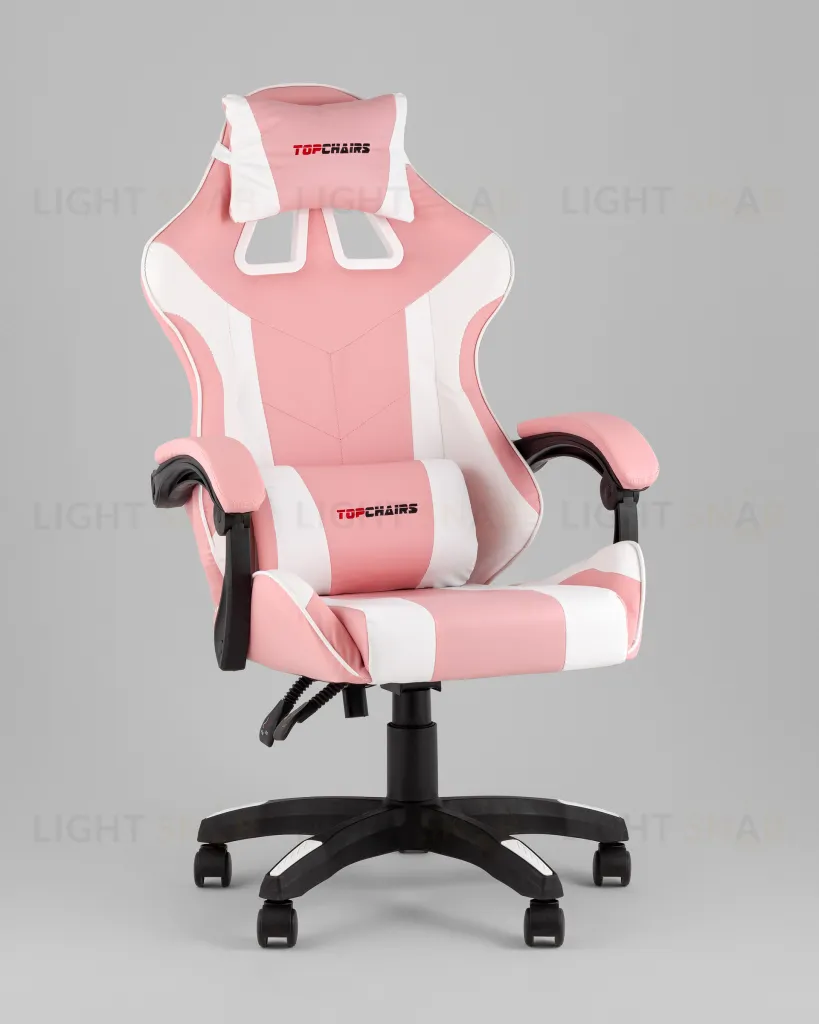Кресло спортивное TopChairs MG-7035 розово-белый УТ000042700
