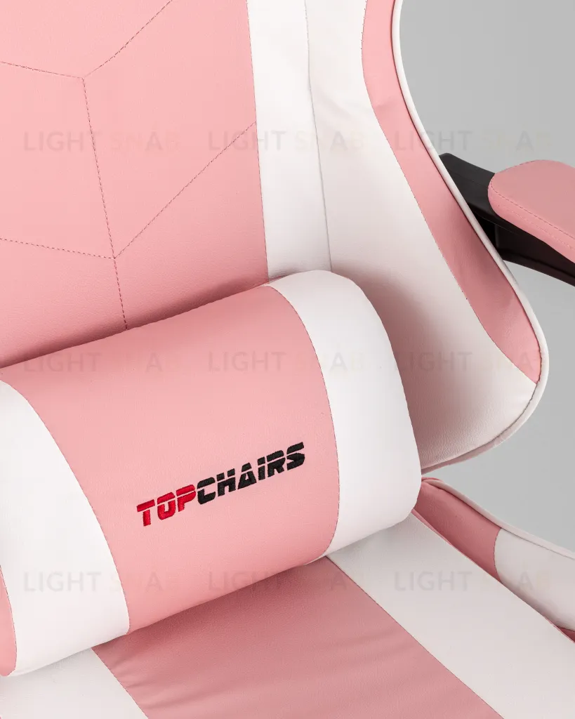 Кресло спортивное TopChairs MG-7035 розово-белый УТ000042700