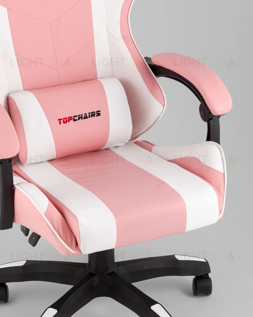 Кресло спортивное TopChairs MG-7035 розово-белый УТ000042700
