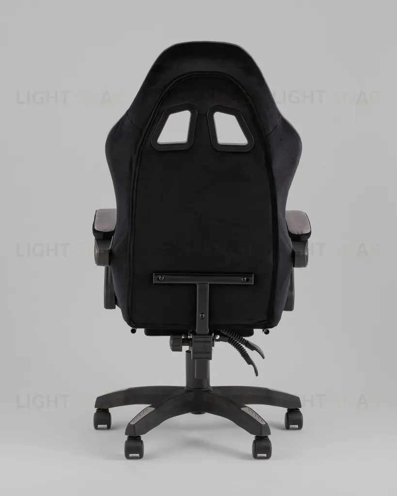 Кресло спортивное TopChairs MG-7019 велюр черно-серый УТ000042696