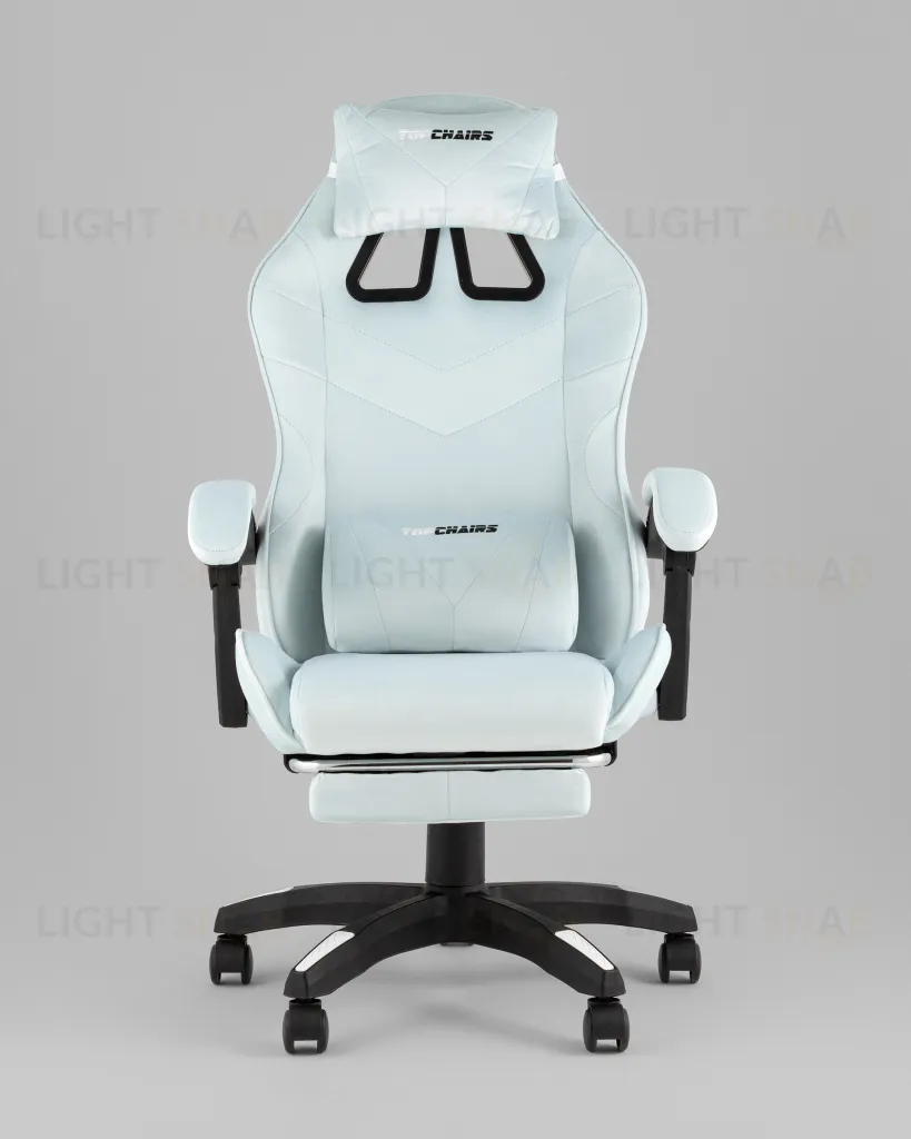 Кресло спортивное TopChairs MG-7019 велюр светло-голубой УТ000042695