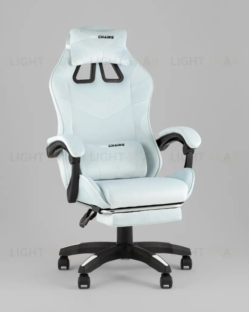 Кресло спортивное TopChairs MG-7019 велюр светло-голубой УТ000042695