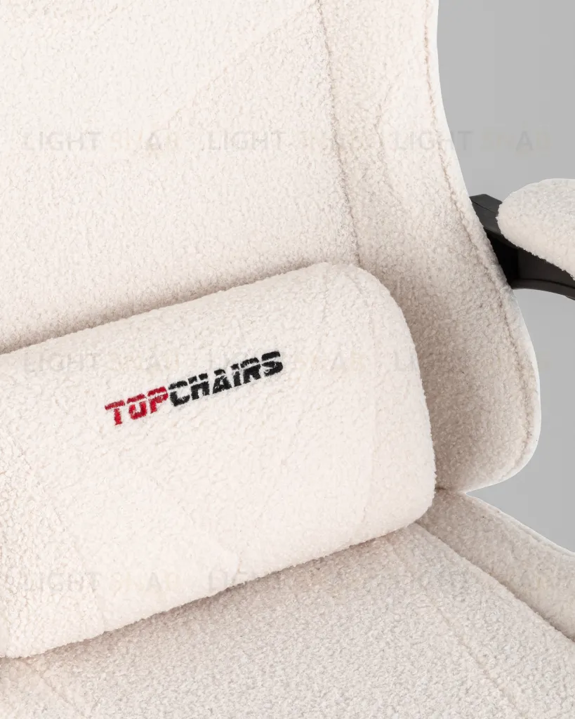 Кресло спортивное TopChairs MG-7019 букле белый УТ000042693