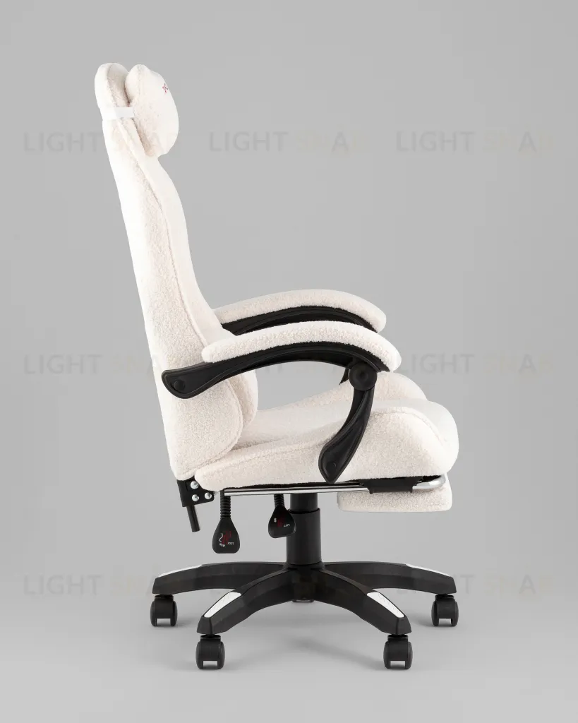 Кресло спортивное TopChairs MG-7019 букле белый УТ000042693