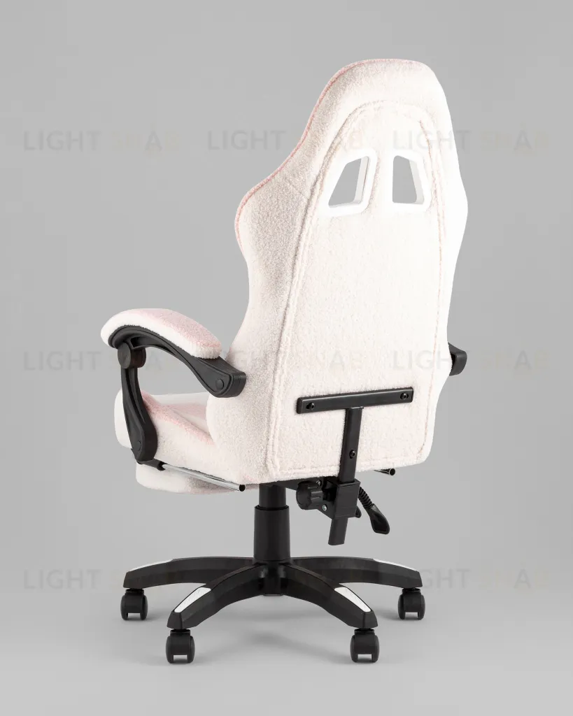 Кресло спортивное TopChairs MG-7019 букле бело-розовый УТ000042694