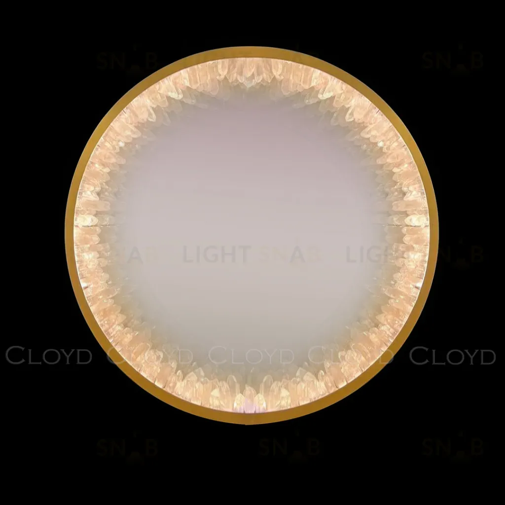  Зеркало Cloyd EDEL-B Mirror / Ø80 см - кварц - латунь (арт.50187)  50187