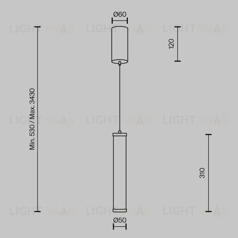 Подвесной светильник Maytoni MOD464PL-L8BSK 