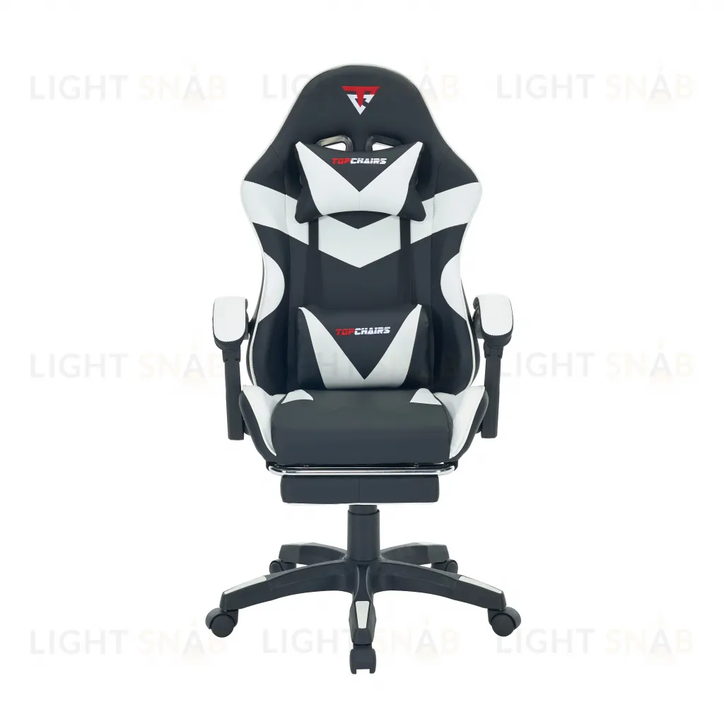 Кресло спортивное TopChairs MG-7019 черно-белый УТ000042692