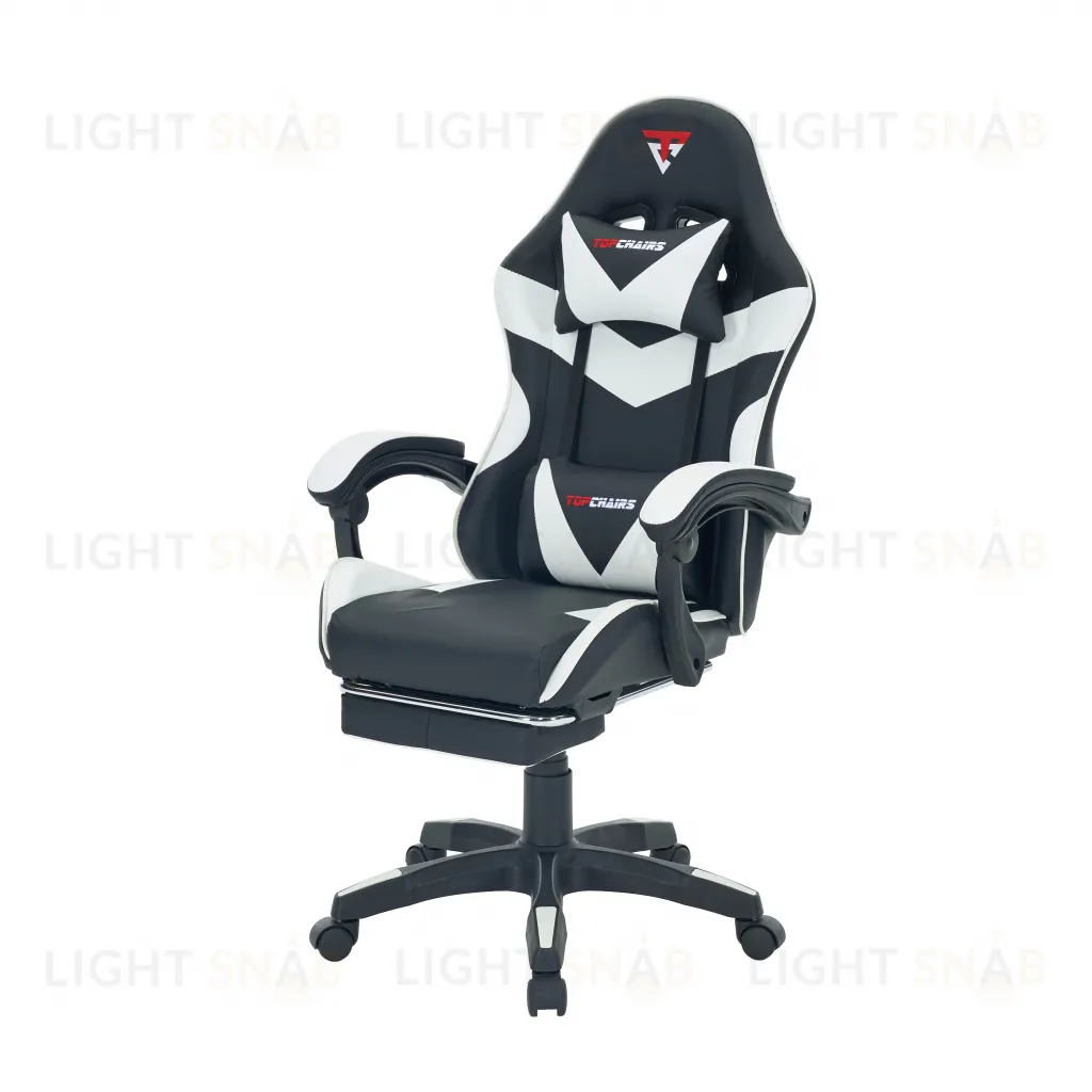 Кресло спортивное TopChairs MG-7019 черно-белый УТ000042692